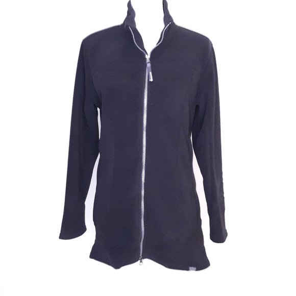 Mondetta Fleece Full Zip Teal Embroidered Sleeves - Picture 4 of 9